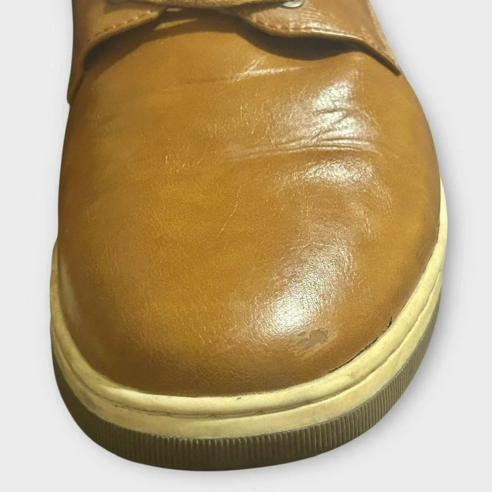 Jousen Men's Oxford Dress Shoes Brown Size 11 Casual Lace Up‎ Preowned